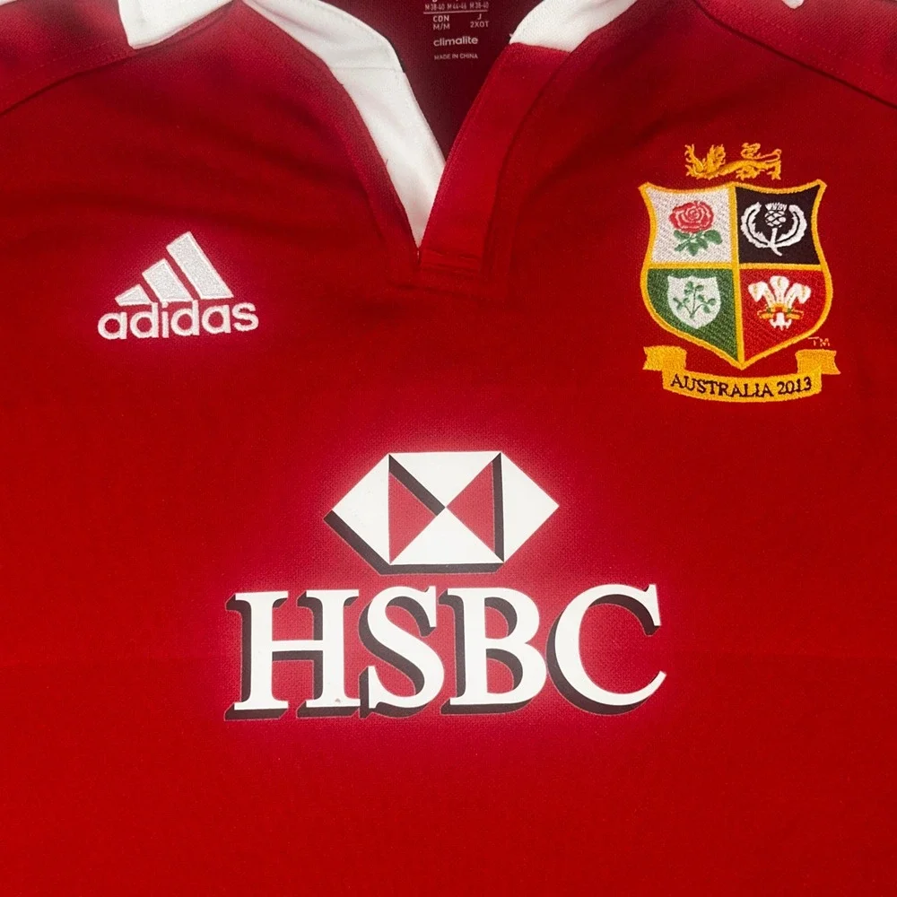 Adidas British & Irish Lions 2013 Australia Tour Rugby Jersey Red Mens Medium